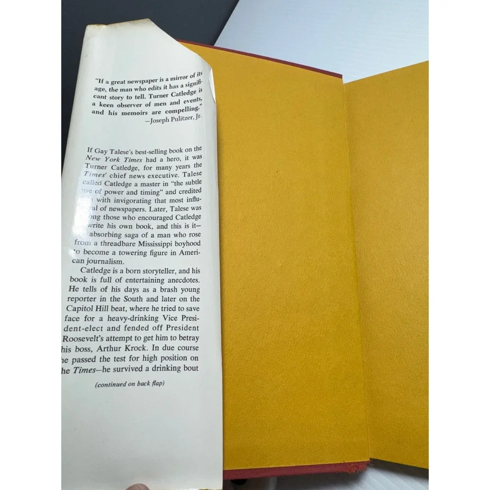 Turner Catledge My Life and The Times 1971 First Edition Hardcover DJ Vintage